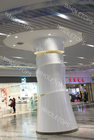 Non Typical Circular Column Aluminum Solid Panel With Light Cover Interior Decoration