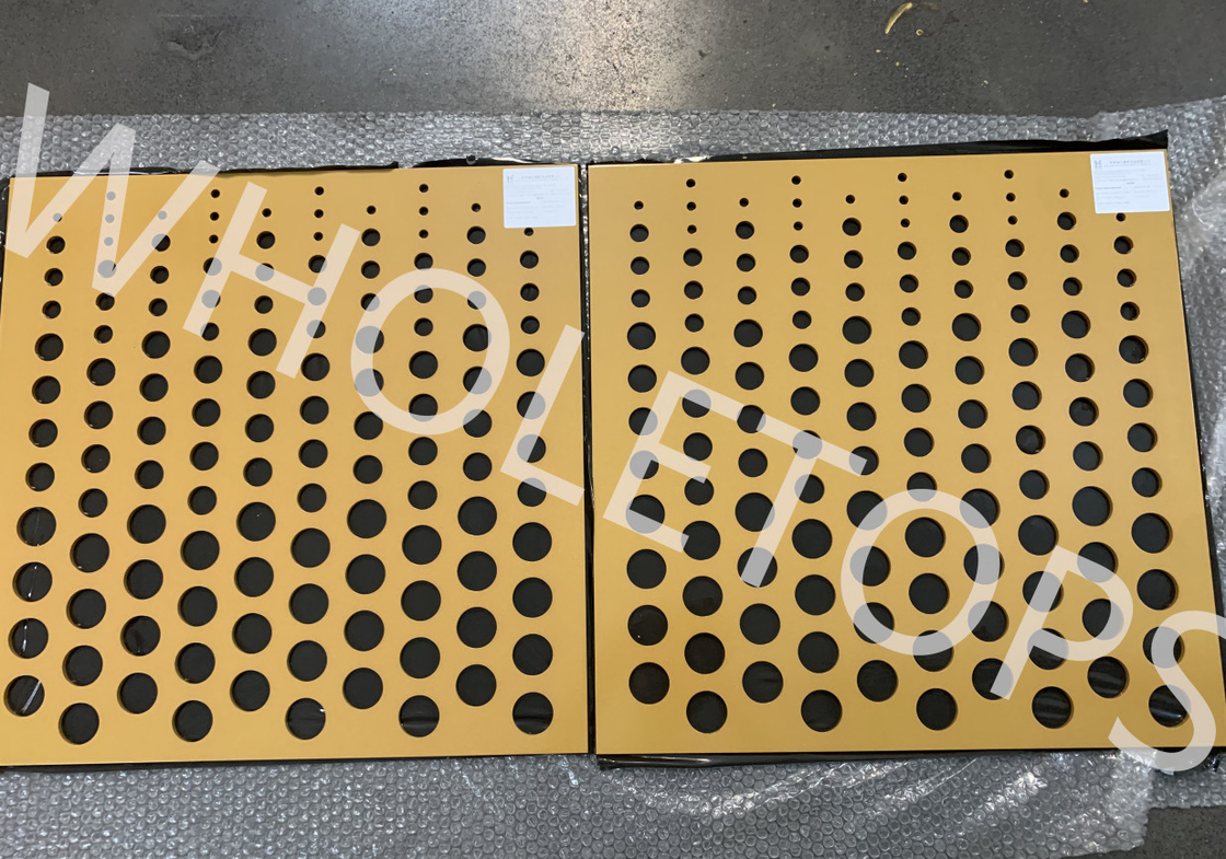 Gold Color Ceramic Coated Aluminum Panel 5.0mm Scratch Resistance