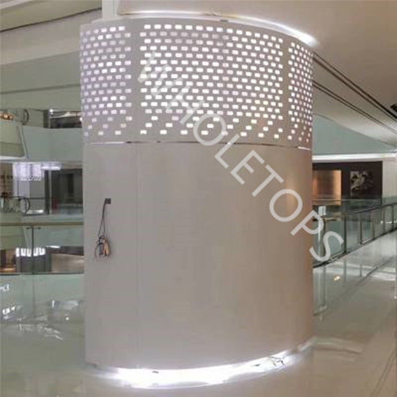 600*600mm 3D Aluminum Facade Panels PPG Coating For Curtain Wall