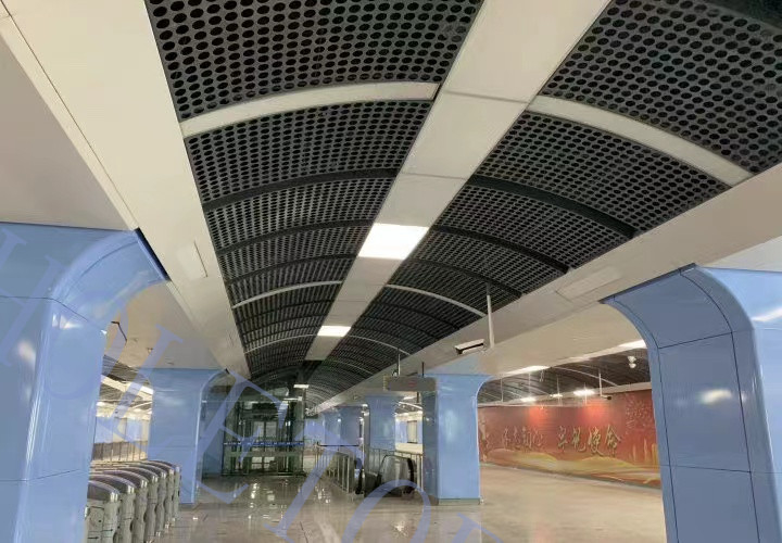 SGS Class A1 5.0mm Ceramic Coated Aluminum Panel For Metro Station