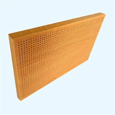 Paneles de nido de abeja de aluminio perforado color madera